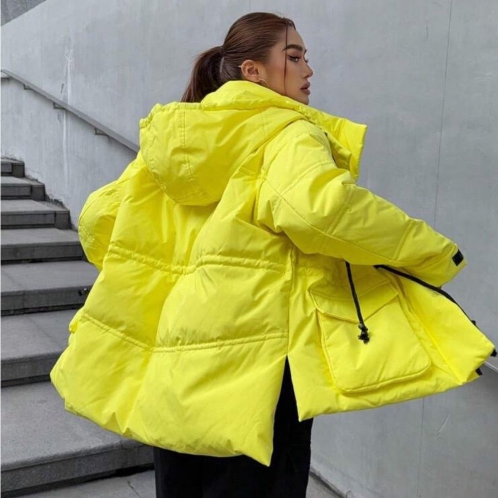 Women's Yellow Hooded Jacket